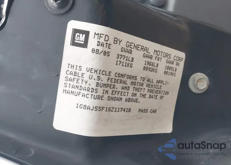 2006 Saturn Ion 2 from USA, damaged, VIN 1G8AJ55F16Z117418